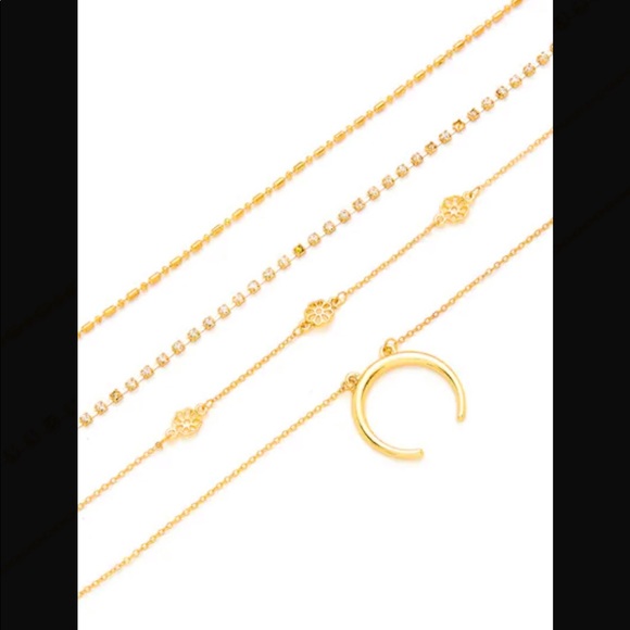 LAST SET SALE 4 Piece Gold Necklace Set - Picture 3 of 3